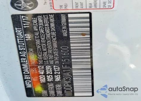 2018 Mercedes-Benz Slc 300 z USA, uszkodzony, nr VIN WDDPK3JA1JF151600